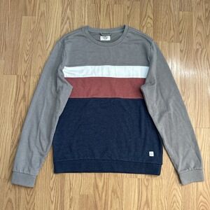 Marine Layer Sweater Mens L Stripe Crew Neck Pullover Sweatshirt City Minimal